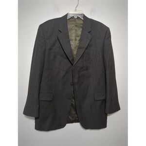Jack Victor Loro Piana Zelander Wool Blazer‎ 46L Charcoal Grey Glen Plaid Jacket